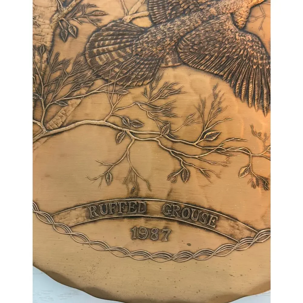 Vintage Wendell August Forge Solid Bronze 1987 Ruffed Grouse